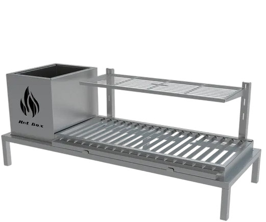 Parrilla Stainless Steel Grill with Argentine Grate 89x64cm