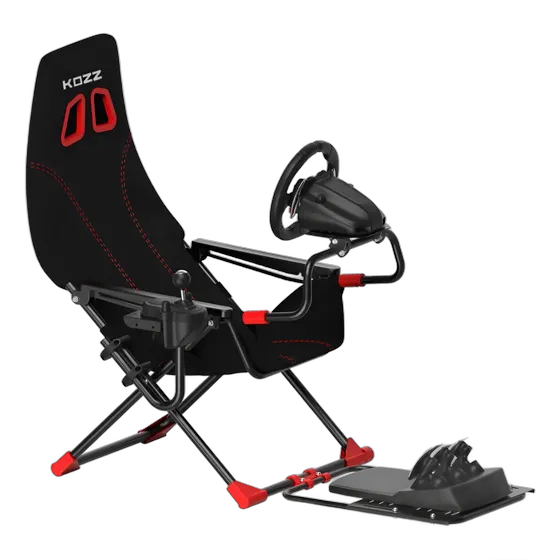 Metal Cockpit Integrated Ergonomic Seat Easy Assembly Black