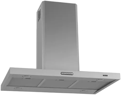 Terim 90cm Rectangular Island Range Hood, Stainless Steel