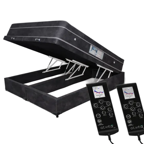 Magnetic King Mattress with 2 Massagers, Chromotherapy, Storage Box Bed Base