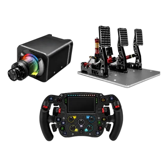 Combo Simagic Alpha Pro Steering Base + Wheel + Pedals