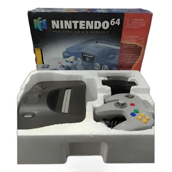 Nintendo 64 Console with 1 Controller, 1 Memory Card, 1 Rumble Pack, 1 Game, Boxed with Styrofoam, Inspected with Warranty (Refurbished)
