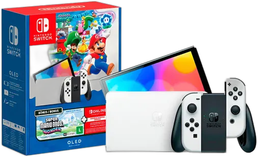 Nintendo Switch OLED Console 64GB Super Mario Bros Wonder Edition 3-Month Nintendo Online Subscription