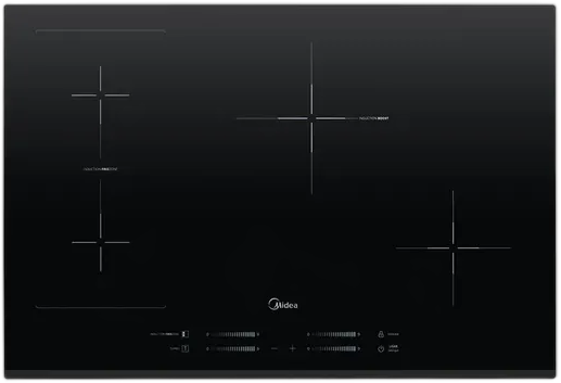 Cooktop 4 Burners Induction 77cm Freezone Even Pro Midea Black