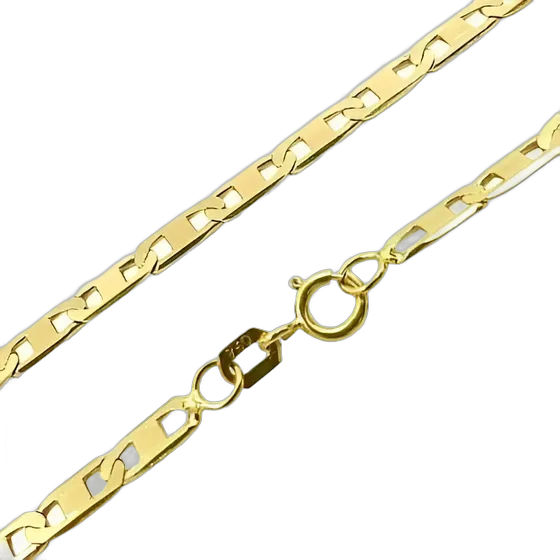 Men's Piastrine Chain in 18k Gold 70cm 1mm Yellow Color