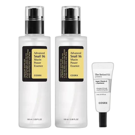 Cosrx Snail 96% Mucin Power Essence and Retinol Cream