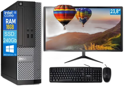 Dell OptiPlex Desktop Computer Intel i5 16GB SSD 240GB 24 Screen 240 GB 16 GB Intel