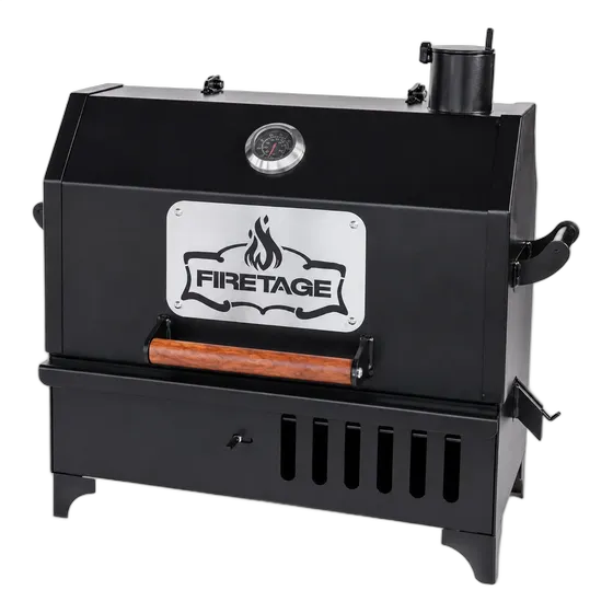Duo Heat Portable Smoker Grill with Thermometer