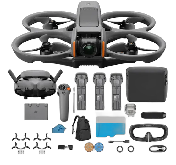 DJI Avata 2, Fly More Combo, DJI RC Motion 3, DJI Goggles 3