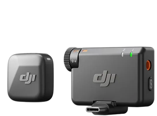 DJI Mic Mini (1 Transmitter and 1 Receiver) Wireless, Ultra-Light, High-Quality Audio, Noise Cancelling, Auto Limiter, for Cameras/iPhone/Android, 400m Range