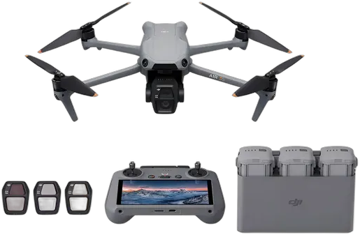 DJI Air 3S Fly More Combo Drone (with Screen) BR - DJI056 Gray