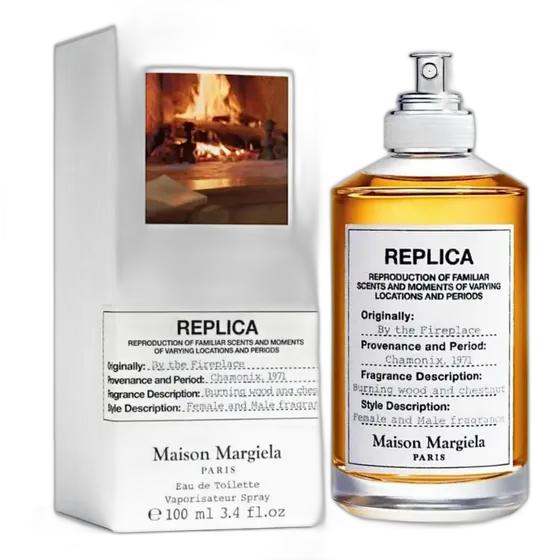 Eau de Toilette Maison Margiela Replica By The Fireplace - Fragrance with Chestnut and Vanilla Notes 100ml