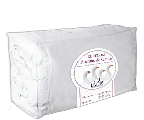 King Down Duvet, Cotton, White Goose Feathers, 260x290cm, Hypoallergenic