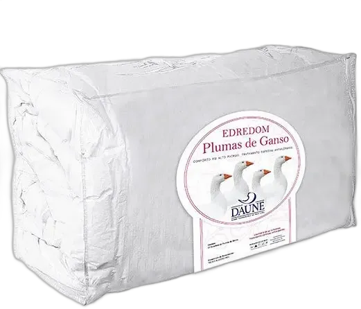 Queen Duvet Daune White Goose Feather Hypoallergenic 100% Cotton 240x260cm