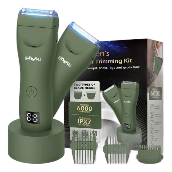 Enssu Waterproof Electric Body Groomer for Men