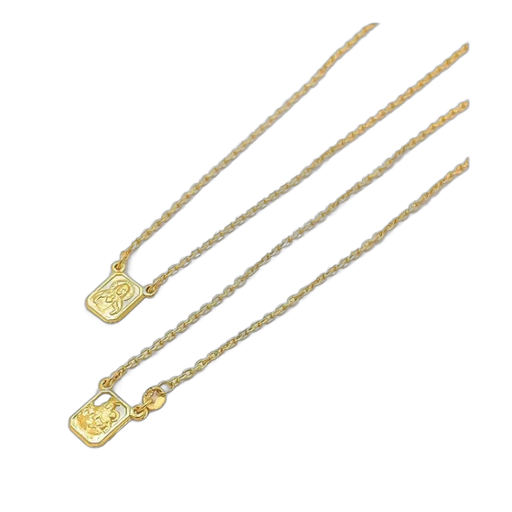 Women's 18k Gold Scapular Cartier Chain Necklace