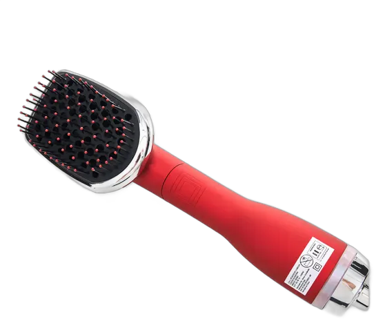 Vbeauty Sabrina Sato 2-in-1 Red Straightening Brush Red/Silver 127V