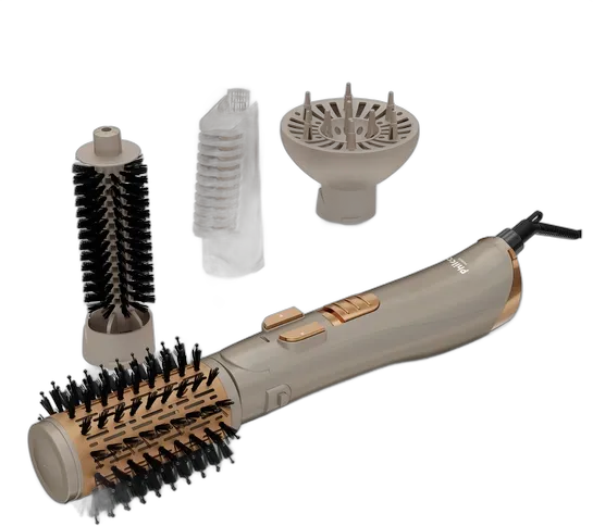 Philco PER03 Rotating Hot Air Brush Straightener Volumizer 1300W Dark Gold Color
