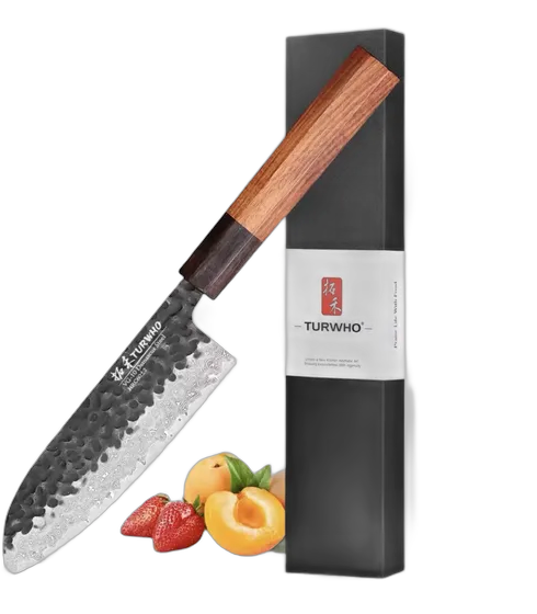 Turwho 5" AUS-10 Damascus Japanese Chef Knife