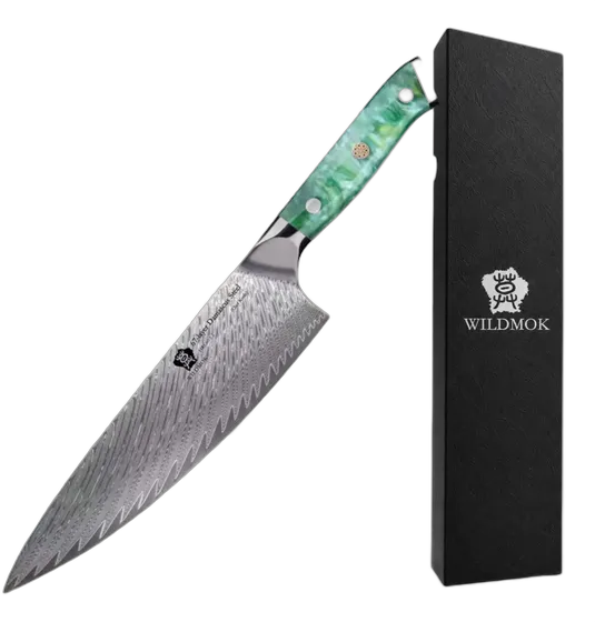 Wildmok 8" VG-10 Damascus Japanese Chef Knife