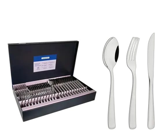 Tramontina Pacific Stainless Steel Cutlery Set, 72 Pieces