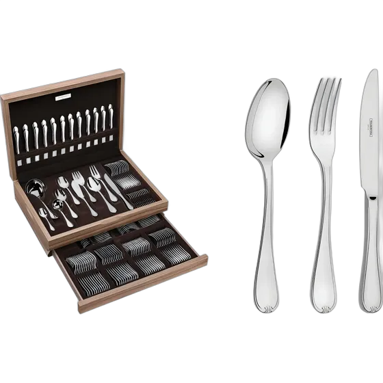 Tramontina Stainless Steel Cutlery Set with Vicenza Case 130 pcs