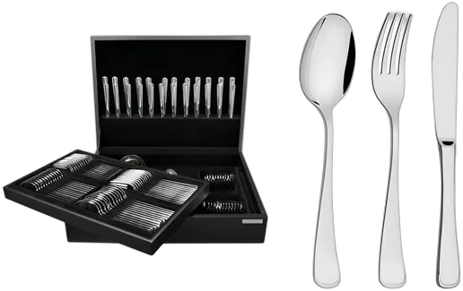 Tramontina Monaco High-Gloss Stainless Steel Cutlery Set 101 Pieces