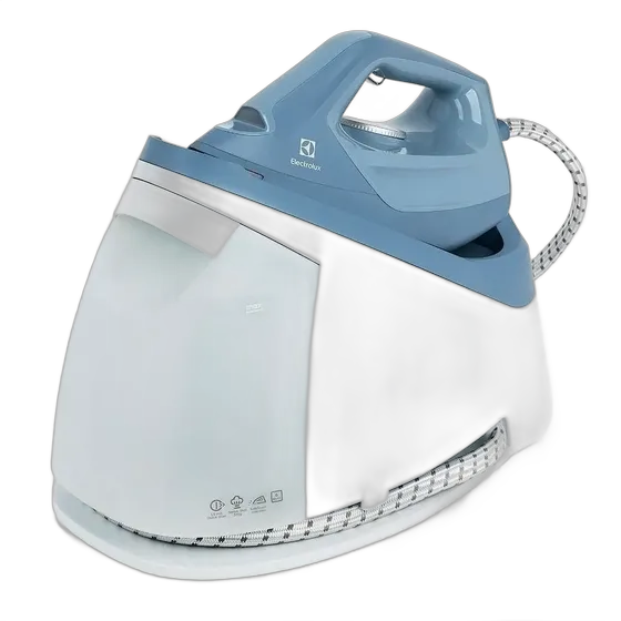 Electrolux Iron with Semi-Professional 2-in-1 Continuous Pressurized Steam Station Non-Stick Ceramic Soleplate 264 Holes Removable Tank 1.2L 1750W Blue Refine 700 E7SS1-4DBL