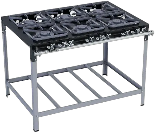 Metalmaq Industrial Stove 6 Burners 30x30