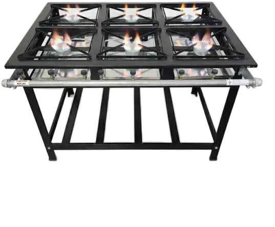 Industrial Stove 6 Burners Kaolin Grate 30x30 High Pressure P5