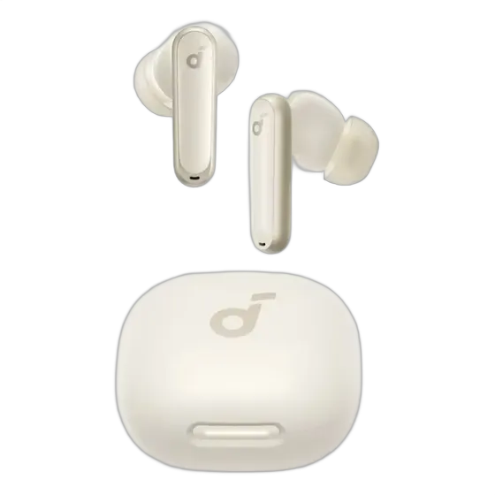Soundcore P40i by Anker Bluetooth 5.3 Headphones, Adaptive Noise Cancelling, Powerful Bass, 60H Playback, Water Resistant, IPX5, Wireless Charging, White