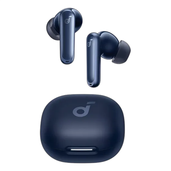 Soundcore P40i by Anker Bluetooth 5.3 Headphones, Adaptive Noise Cancelling, Powerful Bass, 60H Playback, Water Resistant, IPX5, Wireless Charging, Blue