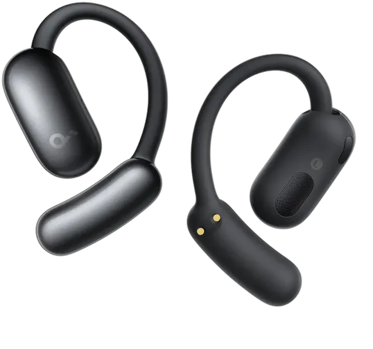 soundcore AeroFit 2 Bluetooth Open-Ear Headphones, AI Assistant, Adjustable Hook, Real-Time Translation 100 Languages, Hi-Res LDAC, AI Calls, 4 Mics, 42H, IP55, Running & Work - Black
