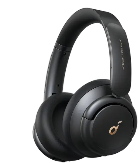 Soundcore by Anker Q30 Bluetooth Headphones Wireless Hybrid ANC Noise Cancelling Headset for Travel Work Study Gaming Hi-Res 60H Battery App Fast Charging Foldable Comfort, Black