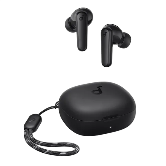 Soundcore by Anker P20i Headphones Powerful Impactful Bass Bluetooth 5.3 30H Playback Water Resistant 2 AI Mics for Clear Calls Sound Customization via App Black