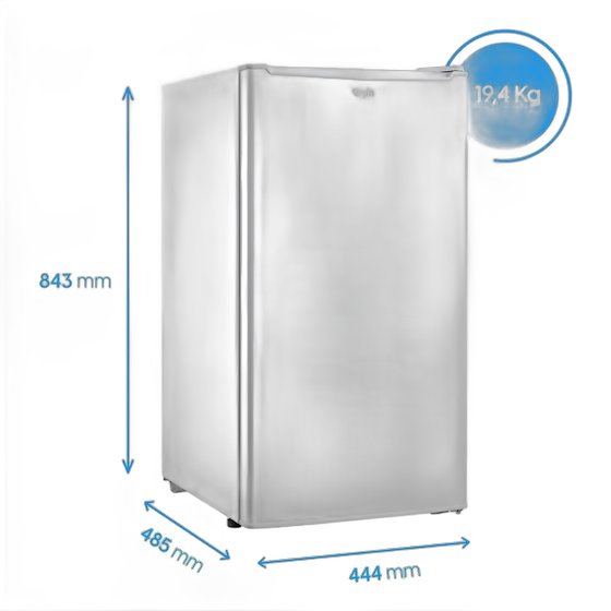 Elgin 93L White Mini Fridge with Manual Control and Reversible Door, 127V