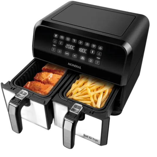Air Fryer Dual Double Basket 8L Mondial 2200W - AFD-01-BI