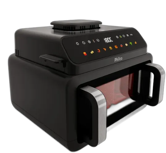 Philco PAF11C Air Fryer, Black, with Stainless Steel Finish