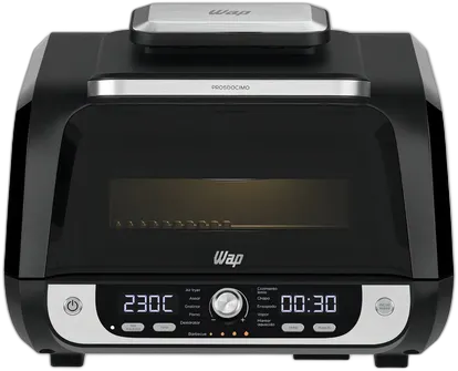 Wap Digital Air Fryer Barbecue 10l Multifunction Black Black 127v
