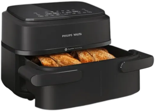 Philips Walita Dual Basket Airfryer Black