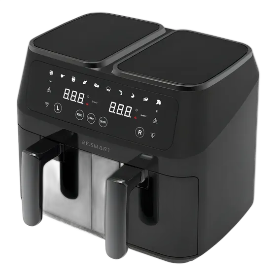 Dual Fry Electric Fryer Black 8.0l Besmart
