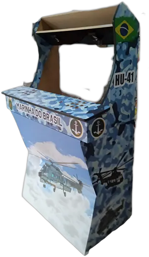 32" Decal-Wrapped Arcade Cabinet with Buttons and Controls