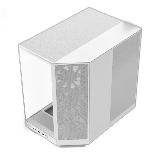 NZXT H6 Flow Mid Tower Gaming Case Tempered Glass White