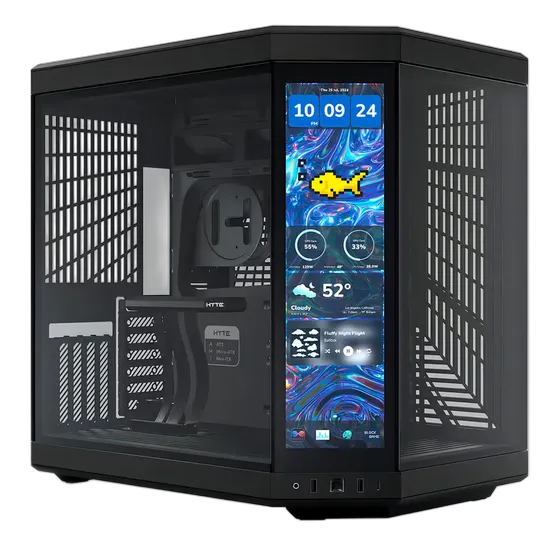 Hyte Y70 Touch 14.9" Infinite Pitch Black 60Hz PC Case