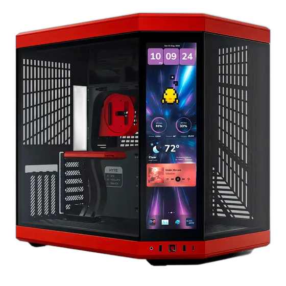 Hyte Y70 Touch 14.9" Infinite Black and Red 60Hz PC Case