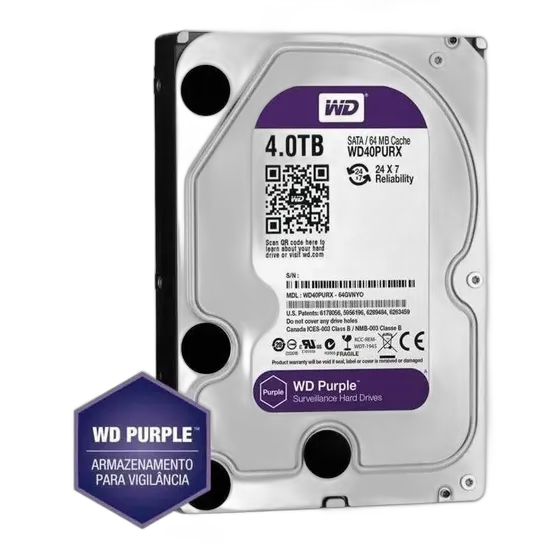 Western Digital Purple 4TB Internal HD for Video Surveillance, SATA III