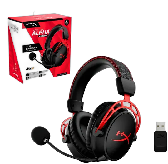 HyperX Cloud Alpha Wireless Gaming Headset Spatial Audio Red