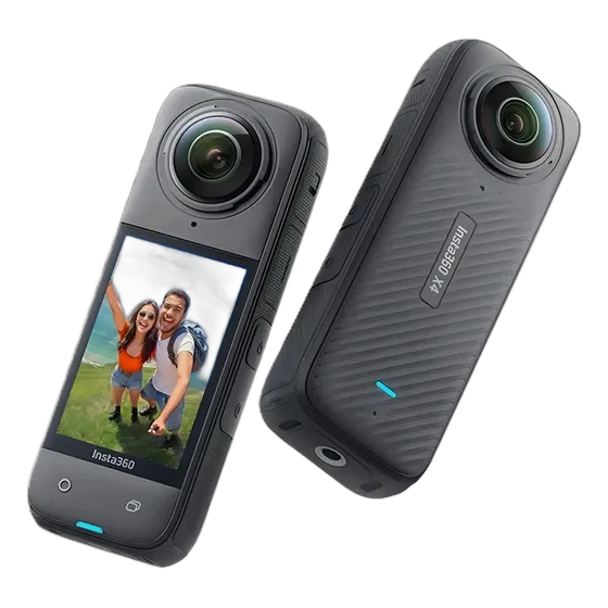 Insta360 X4 8K 360° Action Camera 360° 60fps For Professional Streaming, Artificial Intelligence with Tracking Sensor and Gesture Control Waterproof, Invisible Selfie Stick Effect