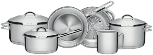 Stainless Steel Cookware Set 6 Pieces Triple Bottom Solar Tramontina