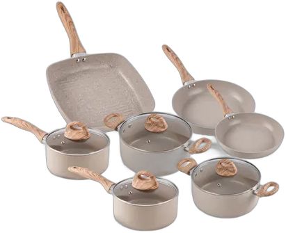Cookware Set 7 pcs with Induction Ceramic Smart Plus Sand Brinox